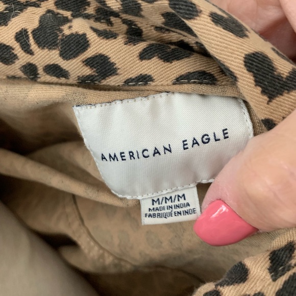 American eagle cheetah print crop jacket medium - Picture 5 of 6